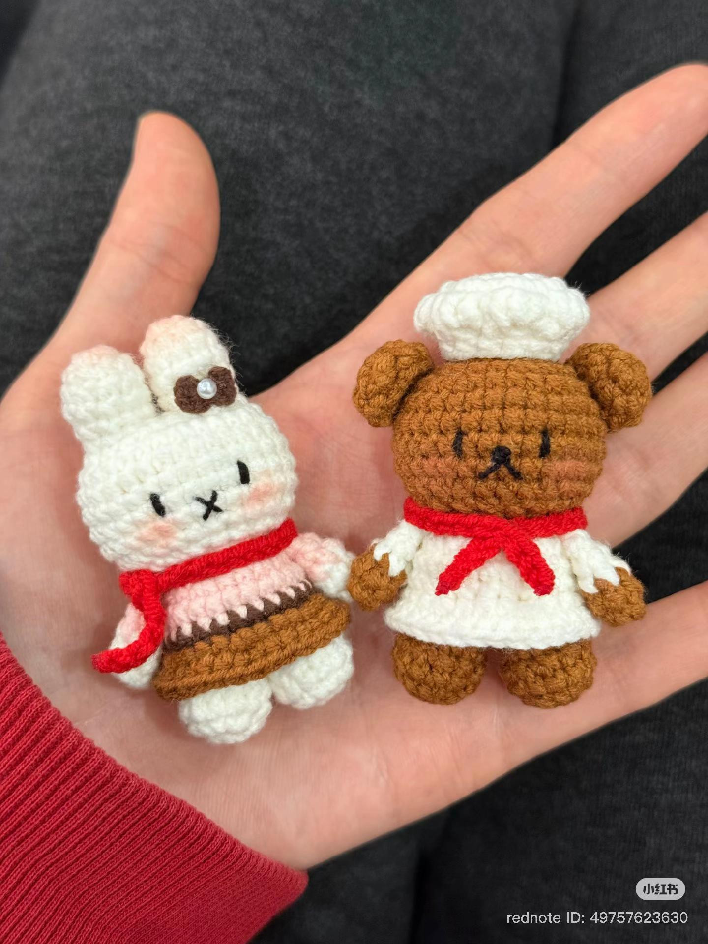 Chart Móc Len Thỏ và Gấu Đầu Bếp Dễ Thương