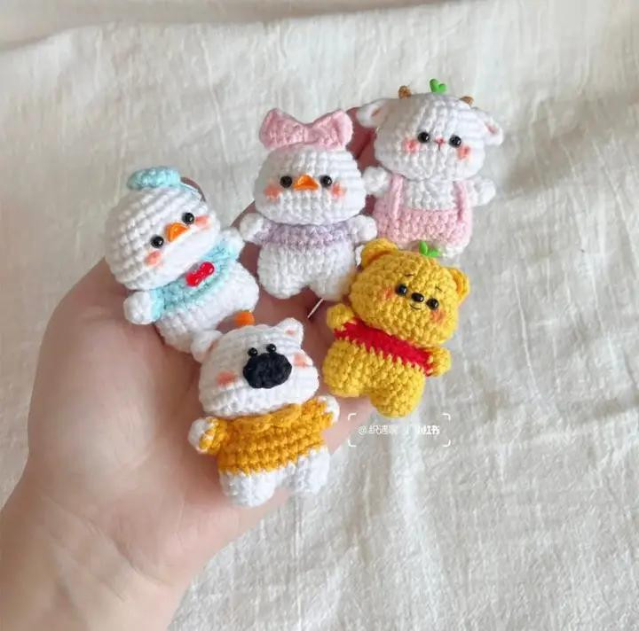 Chart móc len Thú mini ver 3: Gấu, Ngỗng, Bò