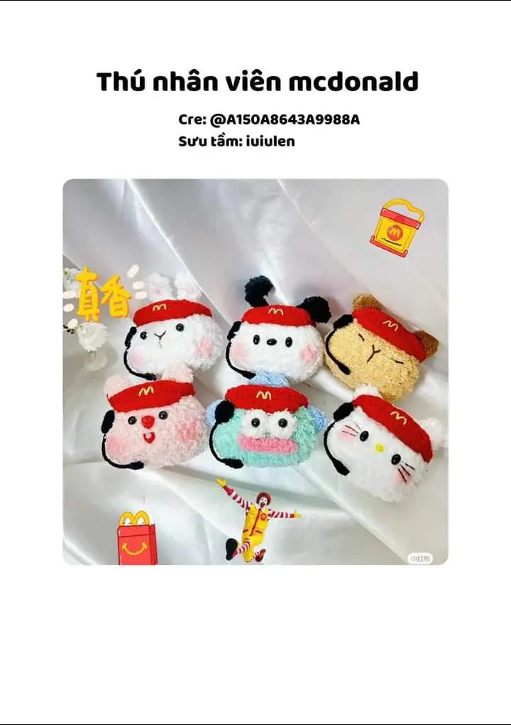 Chart móc len Thú nhân viên McDonald - Hướng dẫn chi tiết