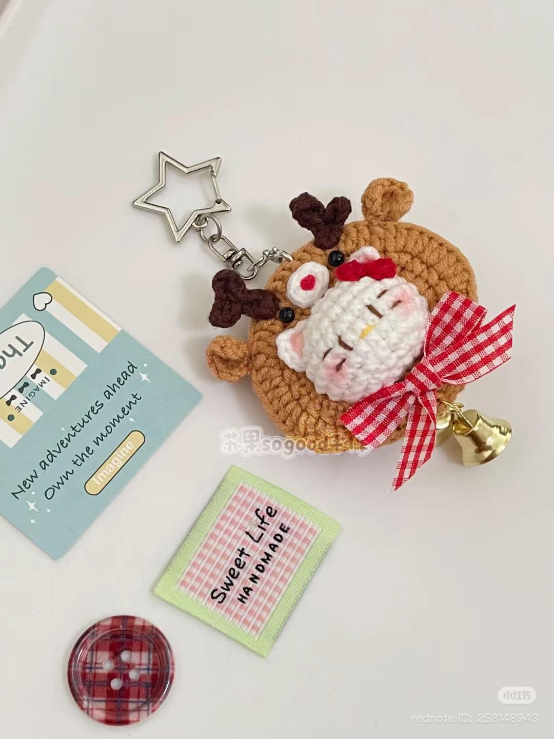 Chart Móc Len Tuần Lộc Kitty - Hướng dẫn từng hàng chi tiết