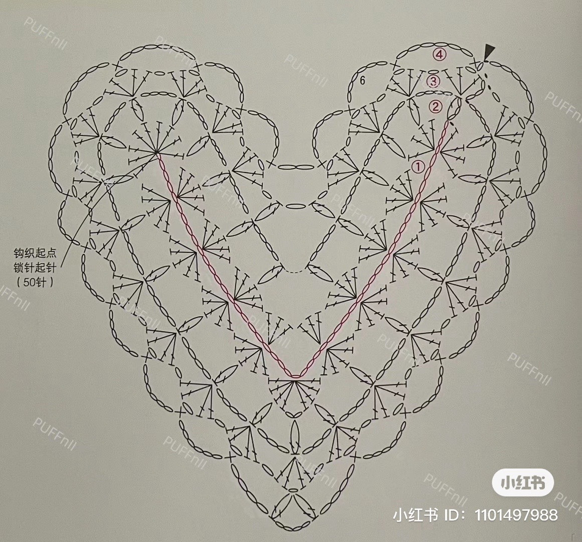 Chart móc len túi hình trái tim Coquette màu hồng và trắng, thiết kế tinh tế với ruy băng