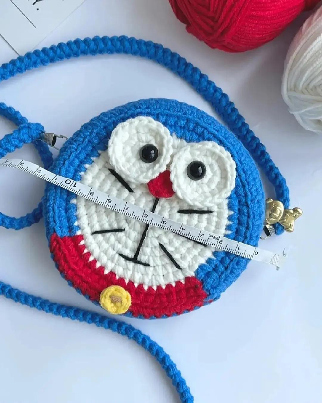 Chart Móc Len Túi Xách Doraemon Tròn, Hướng Dẫn Chi Tiết Từng Hàng