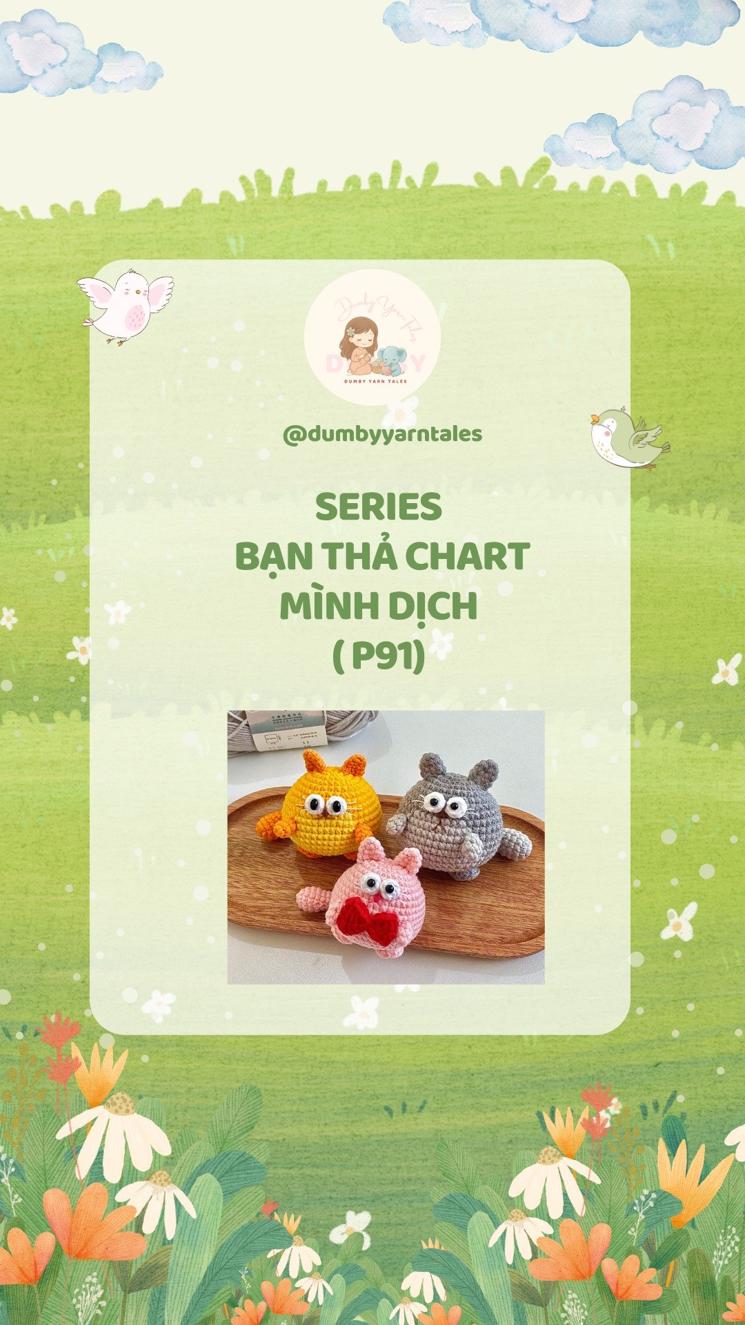 Chart móc len Upa tí hon - Dịch bởi Dumby Yarn Tales