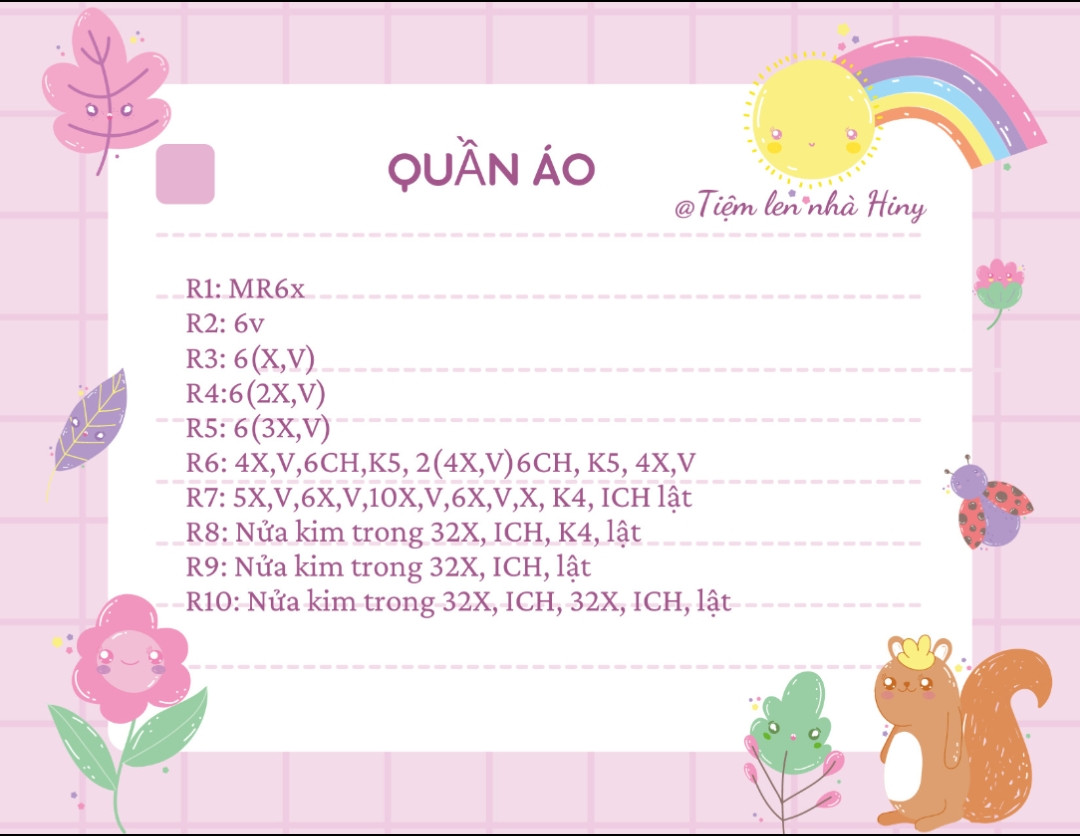 Chart móc len vịt con vô tri màu xanh trắng