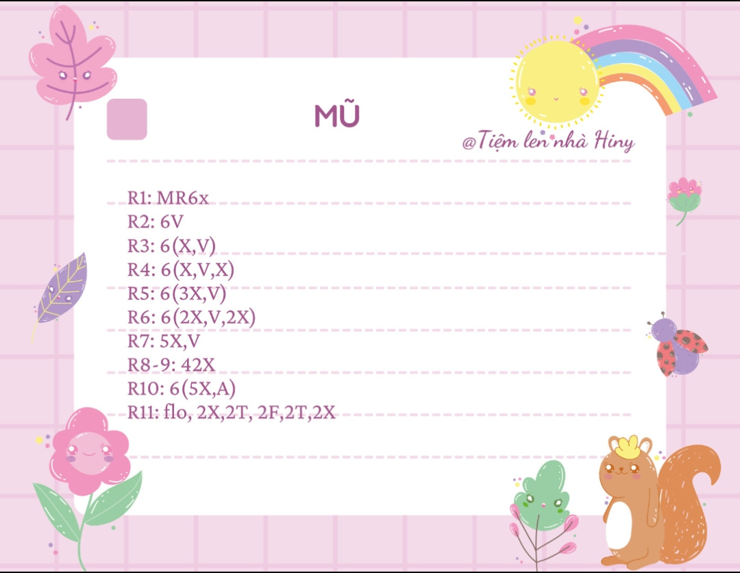 Chart móc len vịt con vô tri màu xanh trắng