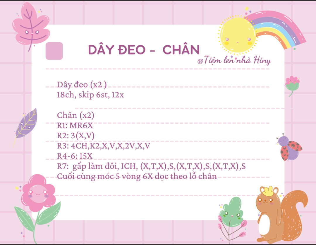 Chart móc len vịt con vô tri màu xanh trắng