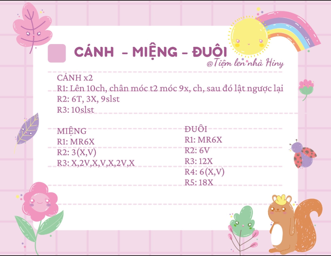 Chart móc len vịt con vô tri màu xanh trắng