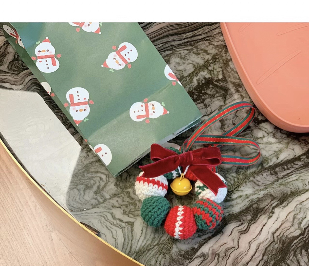 Chart Móc Len Vòng Nguyệt Quế Noel Từ Hình Tròn