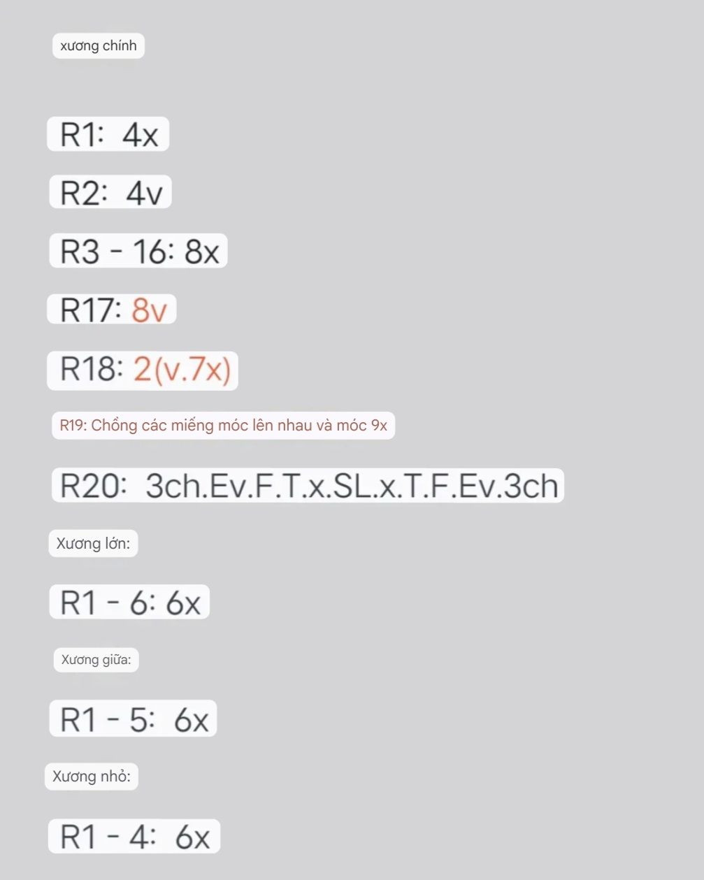 Chart Móc Len Xương Cá Nhiều Màu Sắc Dễ Thương