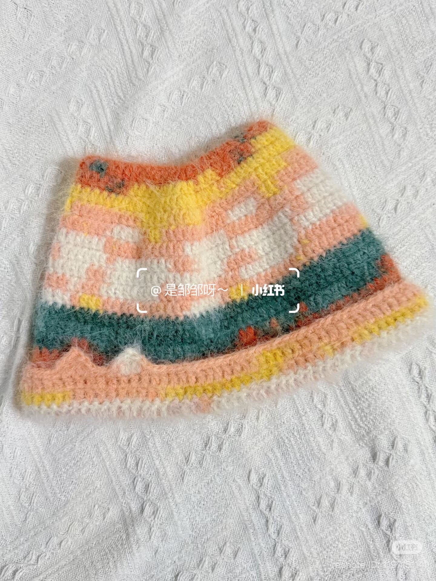 Chart móc mũ len tai mèo đơn sắc sặc sỡ cho trẻ em