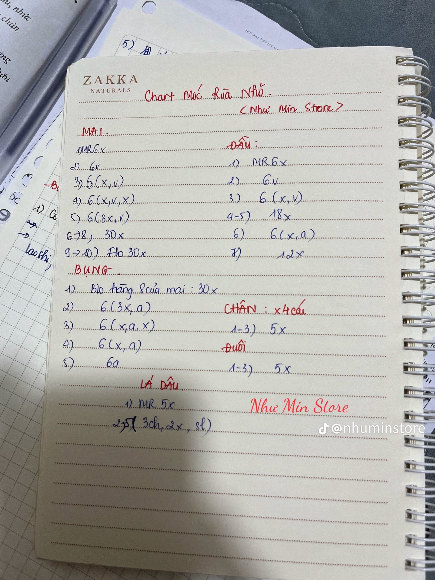 Chart Móc Rùa Nhỏ Dáng Ngọt Ngào