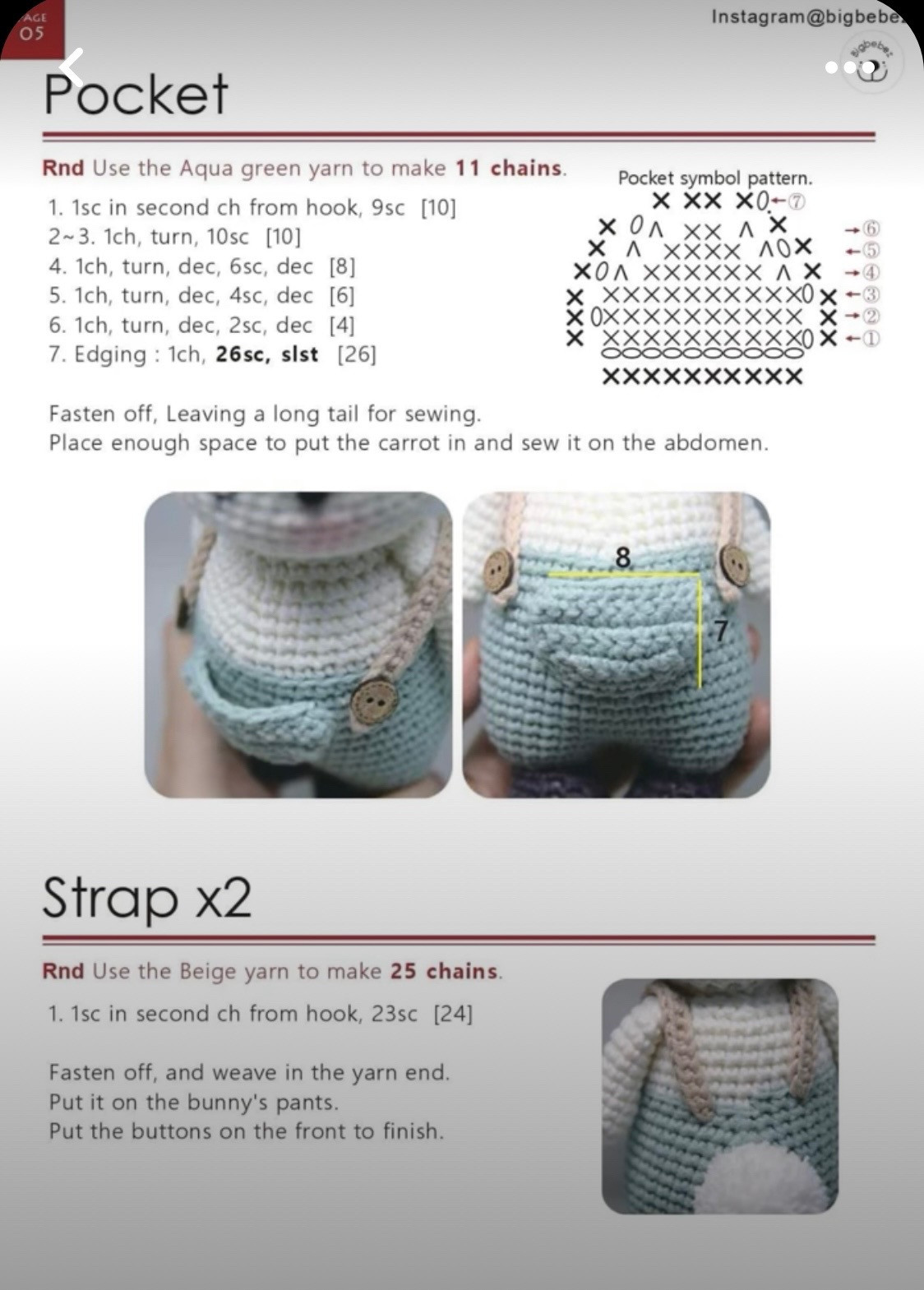 Chart móc thỏ Bunny Big Size mặc quần t背 xanh