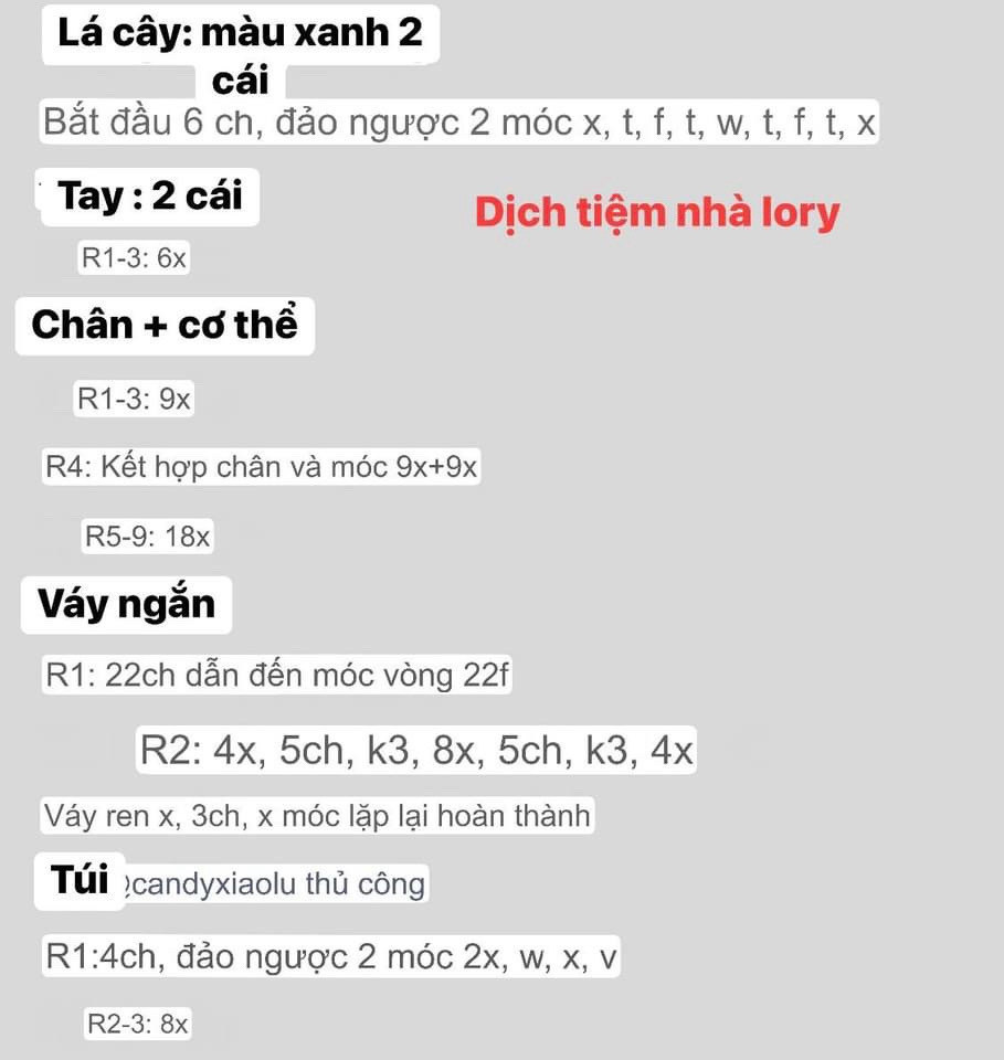 Chart móc thỏ hoa đầy đủ chi tiết và dễ thương