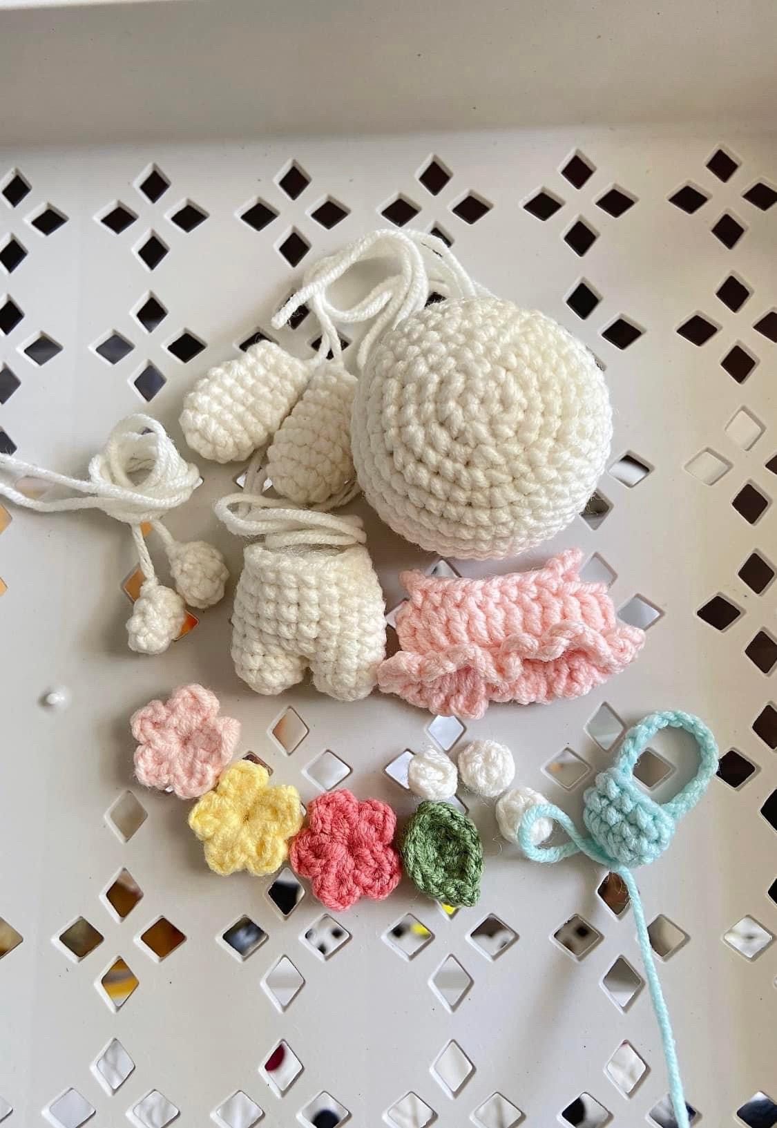 Chart móc thỏ hoa đầy đủ chi tiết và dễ thương