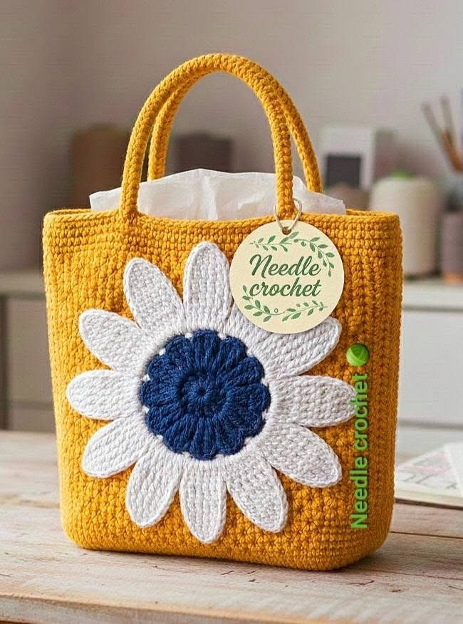 Chart Móc Túi Hoa Hướng Dương Đỏ Và Vàng