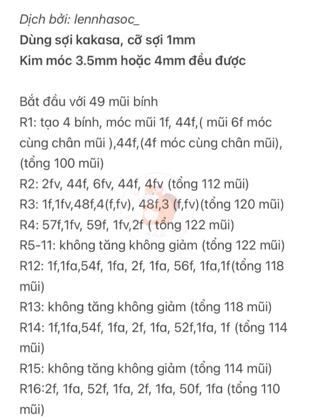 Chart móc túi len màu vàng kem sọc ruffle dùng sợi kakasa