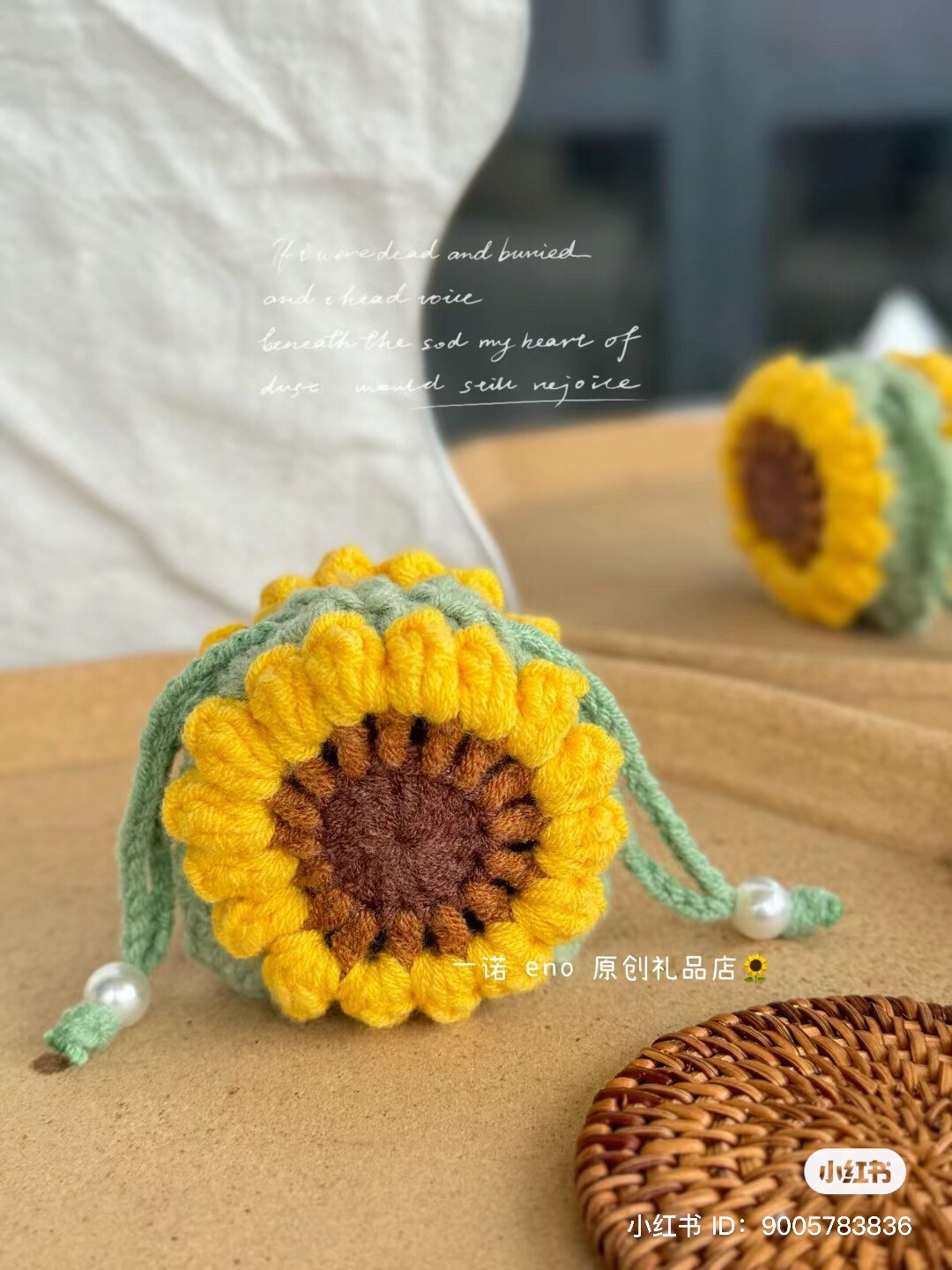 Chart móc túi rút hoa hướng dương mini