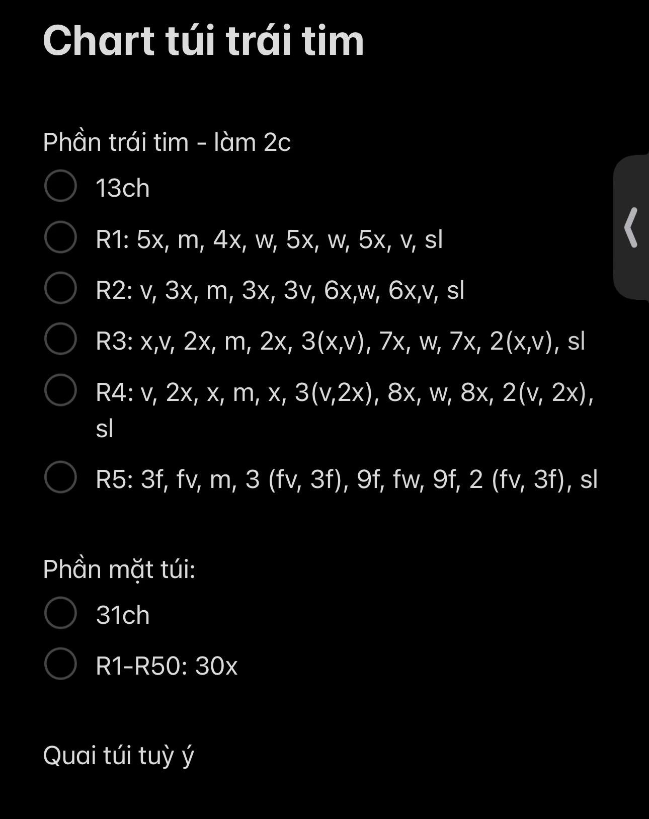 Chart móc túi trái tim len thiết kế hồng đỏ