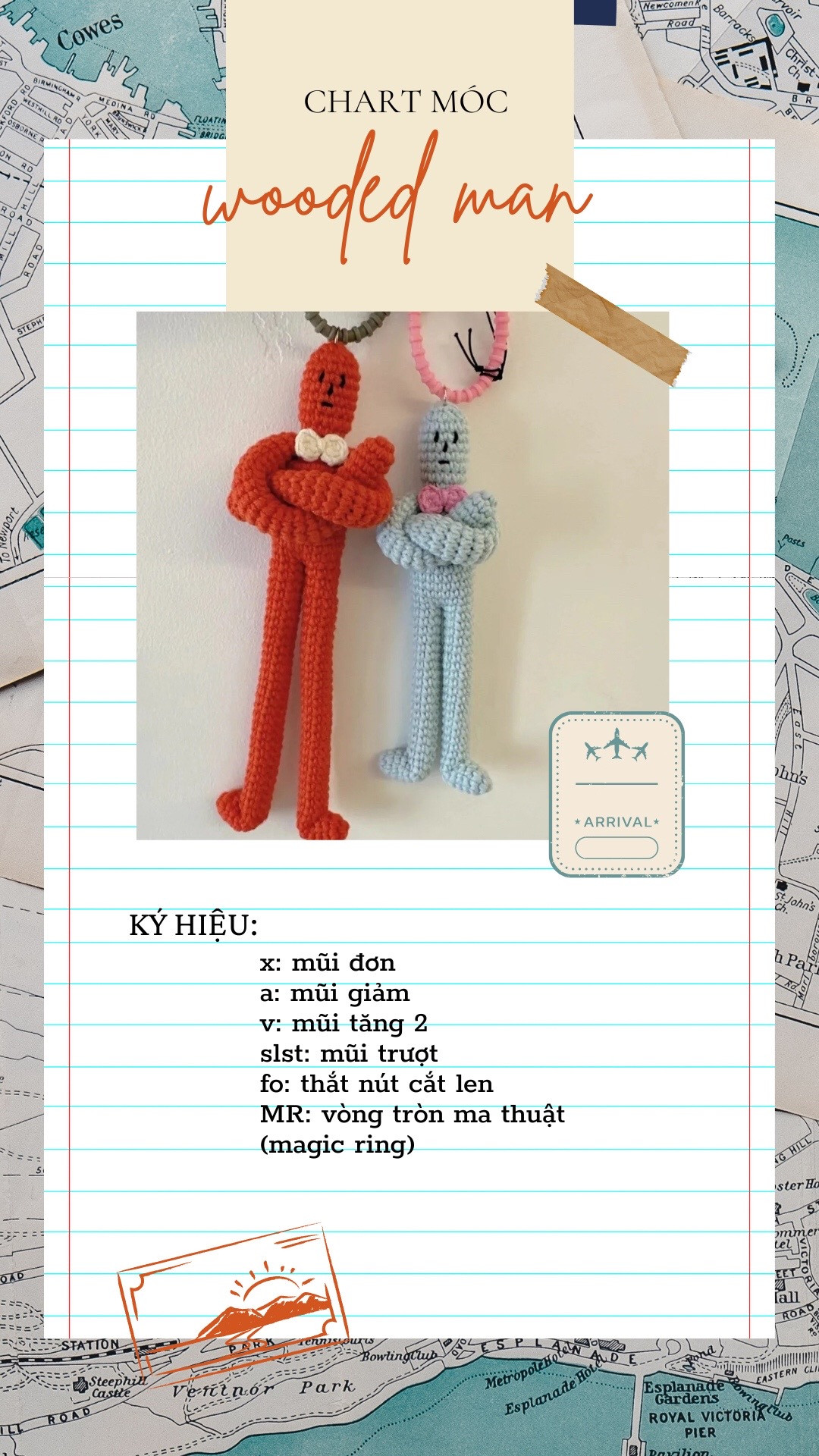 Chart móc Wooded Man: Hướng dẫn chi tiết búp bê người gỗ