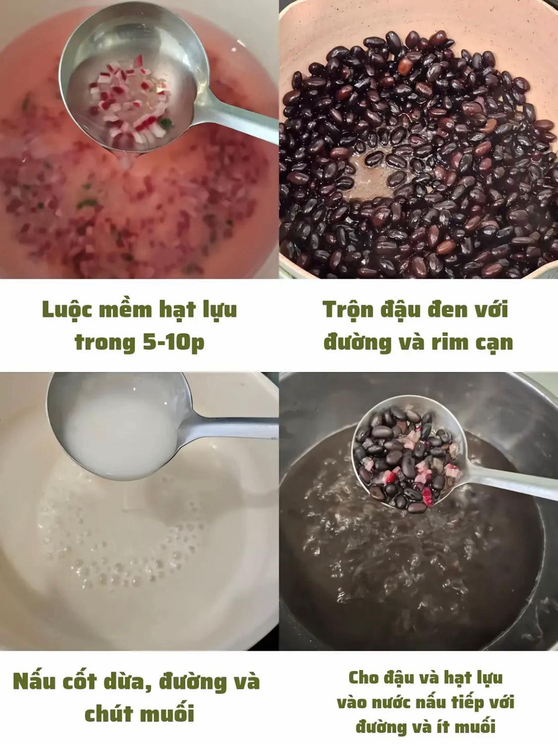 Chè đậu đen cốt dừa hạt lựu: Cách làm món chè giải nhiệt, thanh mát với nguyên liệu đơn giản