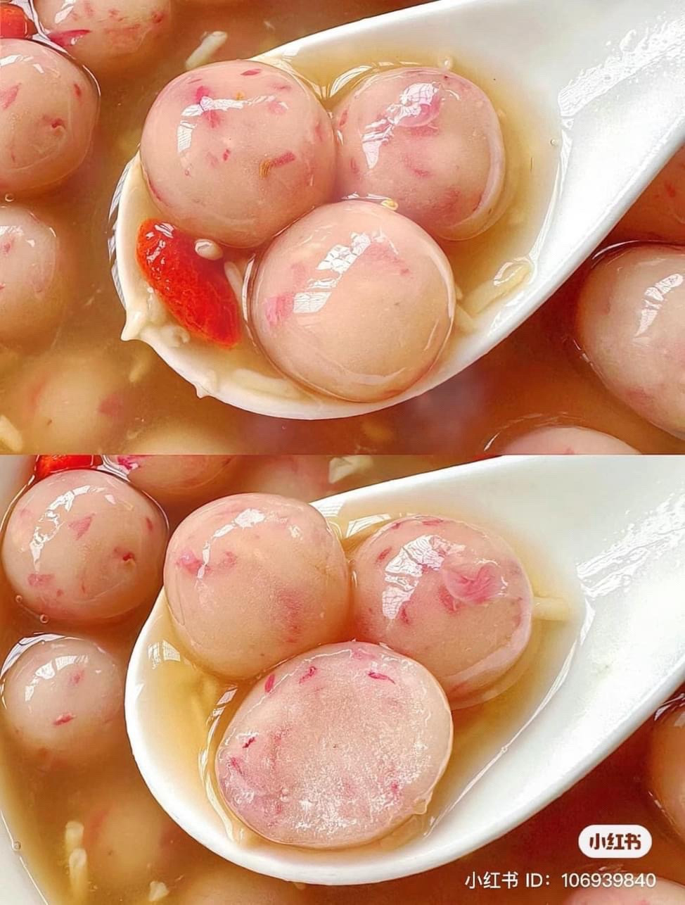 Chè mochi hoa hồng kì tử: Cách làm món tráng miệng từ bột khoai mì, cơm rượu và đường nâu