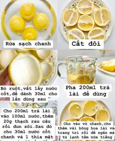 Chè thạch trà lài chanh vỏ mềm mát lạnh thơm ngon