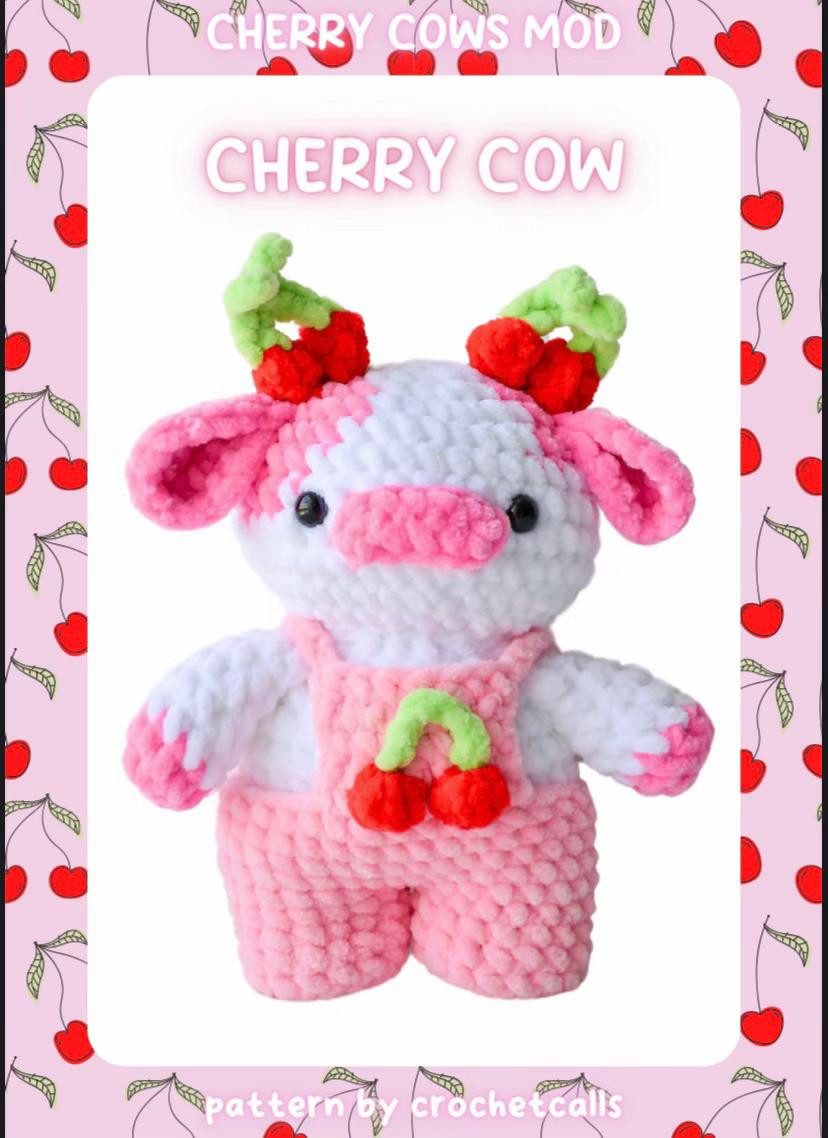 Cherry Cows Mod Amigurumi Pattern by CrochetCalls