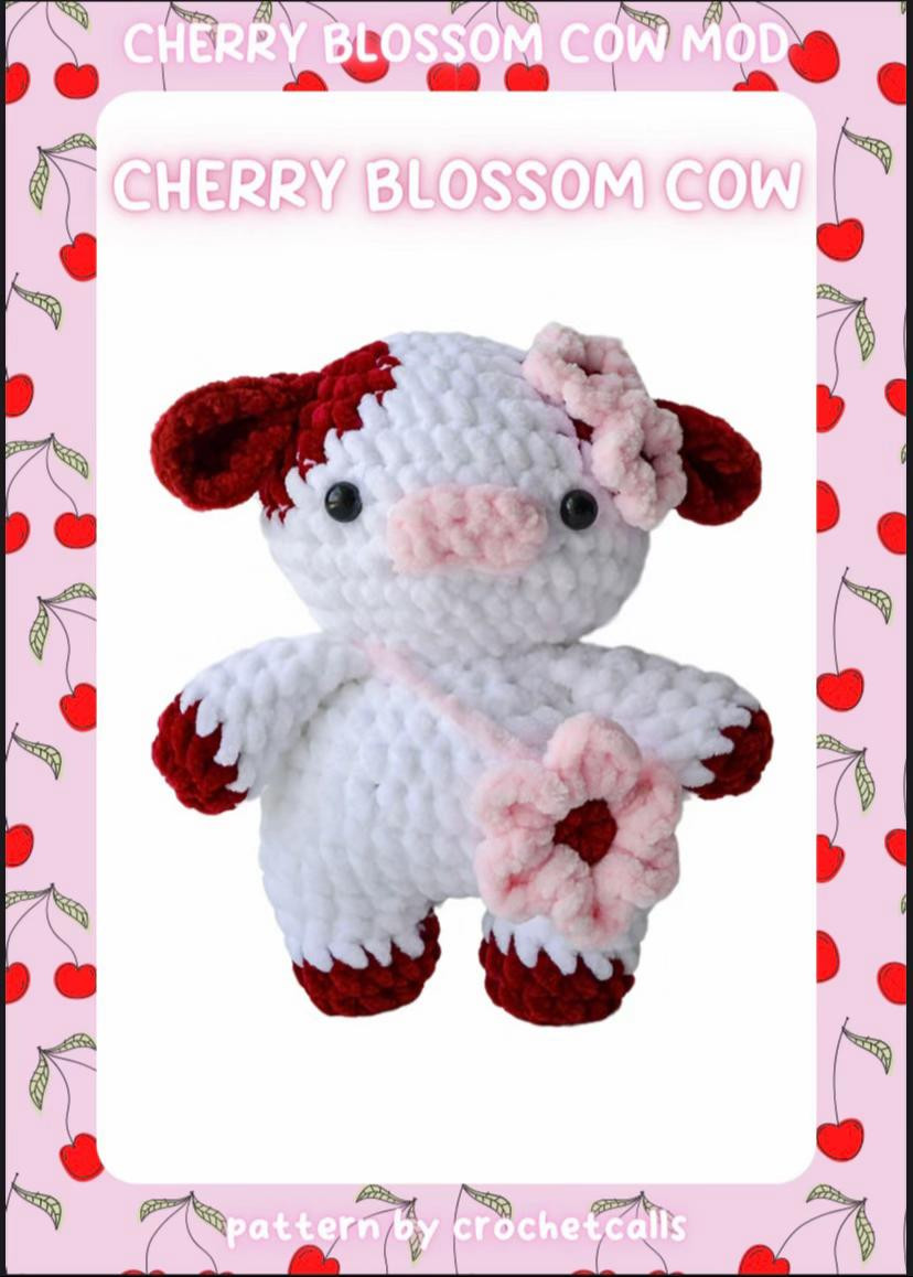 Cherry Cows Mod Amigurumi Pattern by CrochetCalls