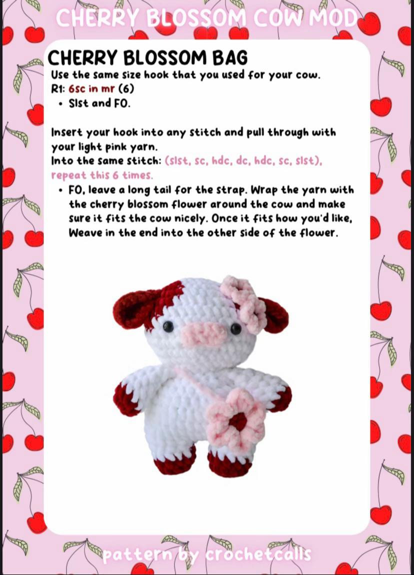 Cherry Cows Mod Amigurumi Pattern by CrochetCalls