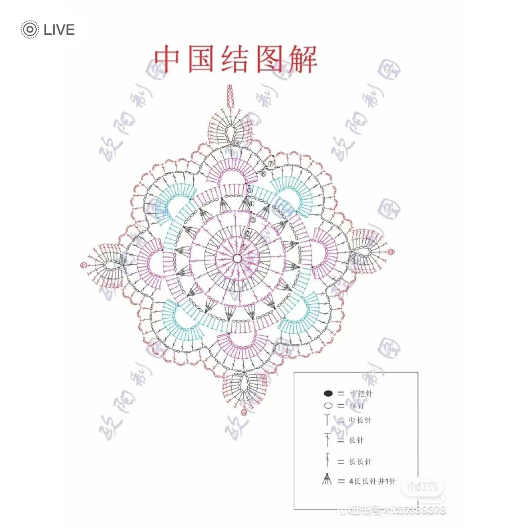 Chinese Knot Crochet Pattern with Lemon Tassel