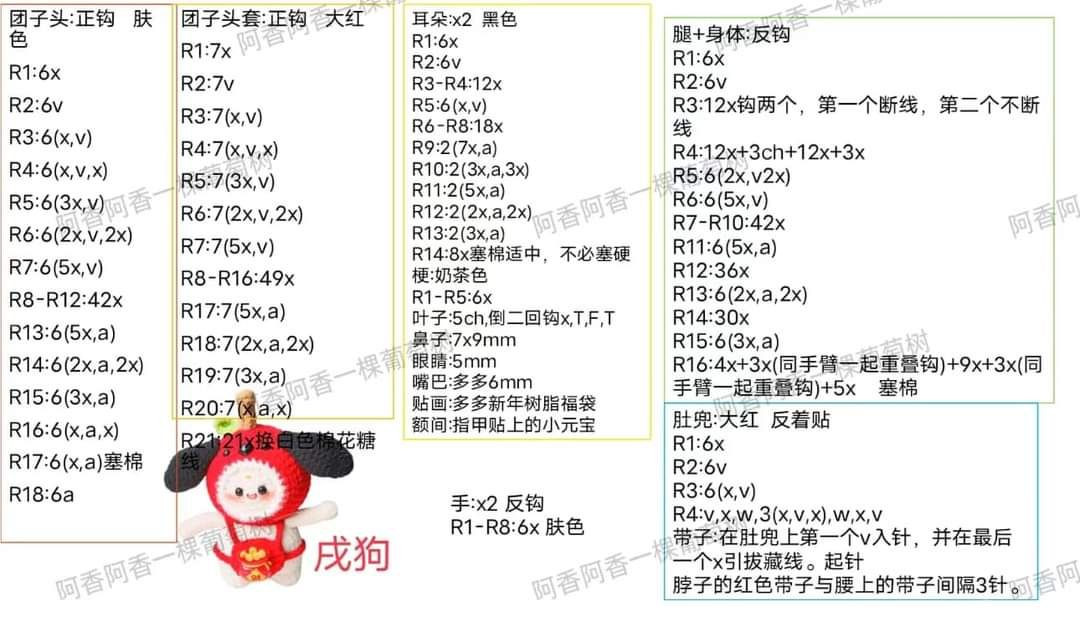 Chinese Zodiac Amigurumi Crochet Pattern Charts