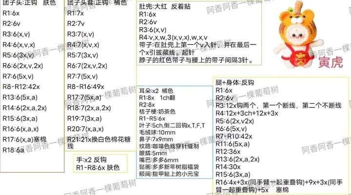 Chinese Zodiac Amigurumi Crochet Pattern Charts