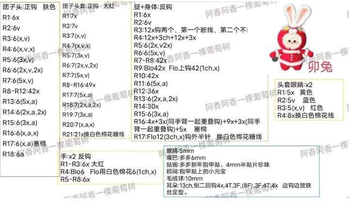 Chinese Zodiac Amigurumi Crochet Pattern Charts