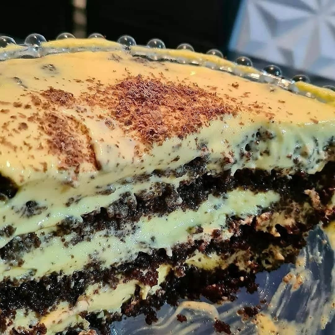 Chocolate Cake in a Glass with Passion Fruit Mousse