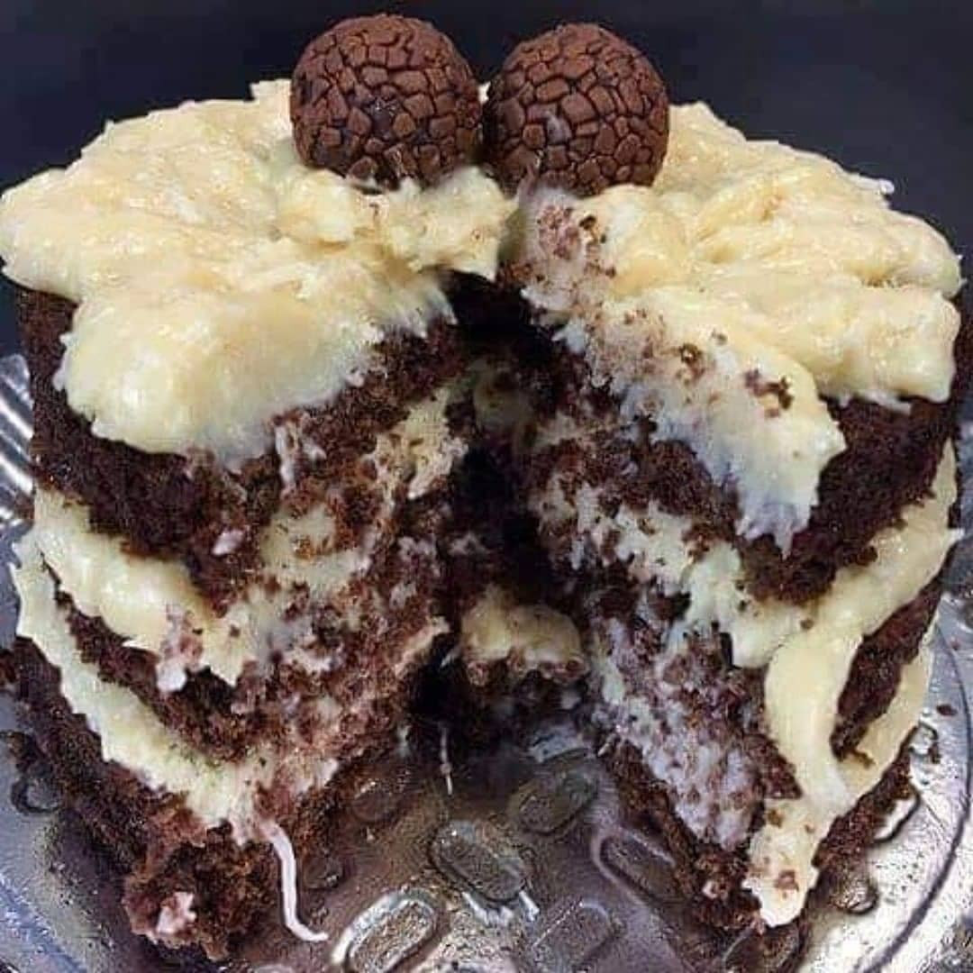 Chocolate Cake with Soft Coconut Filling