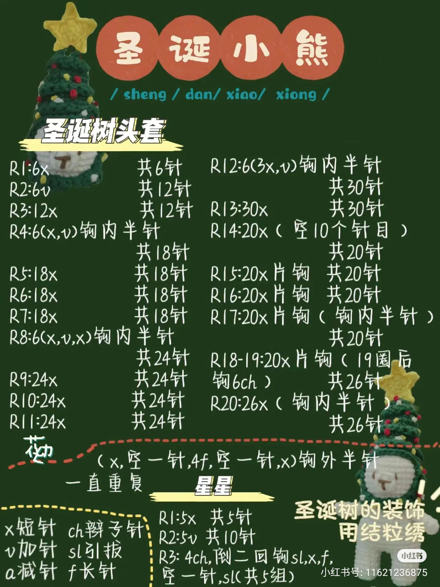 Christmas Bear Amigurumi Crochet Pattern Collection