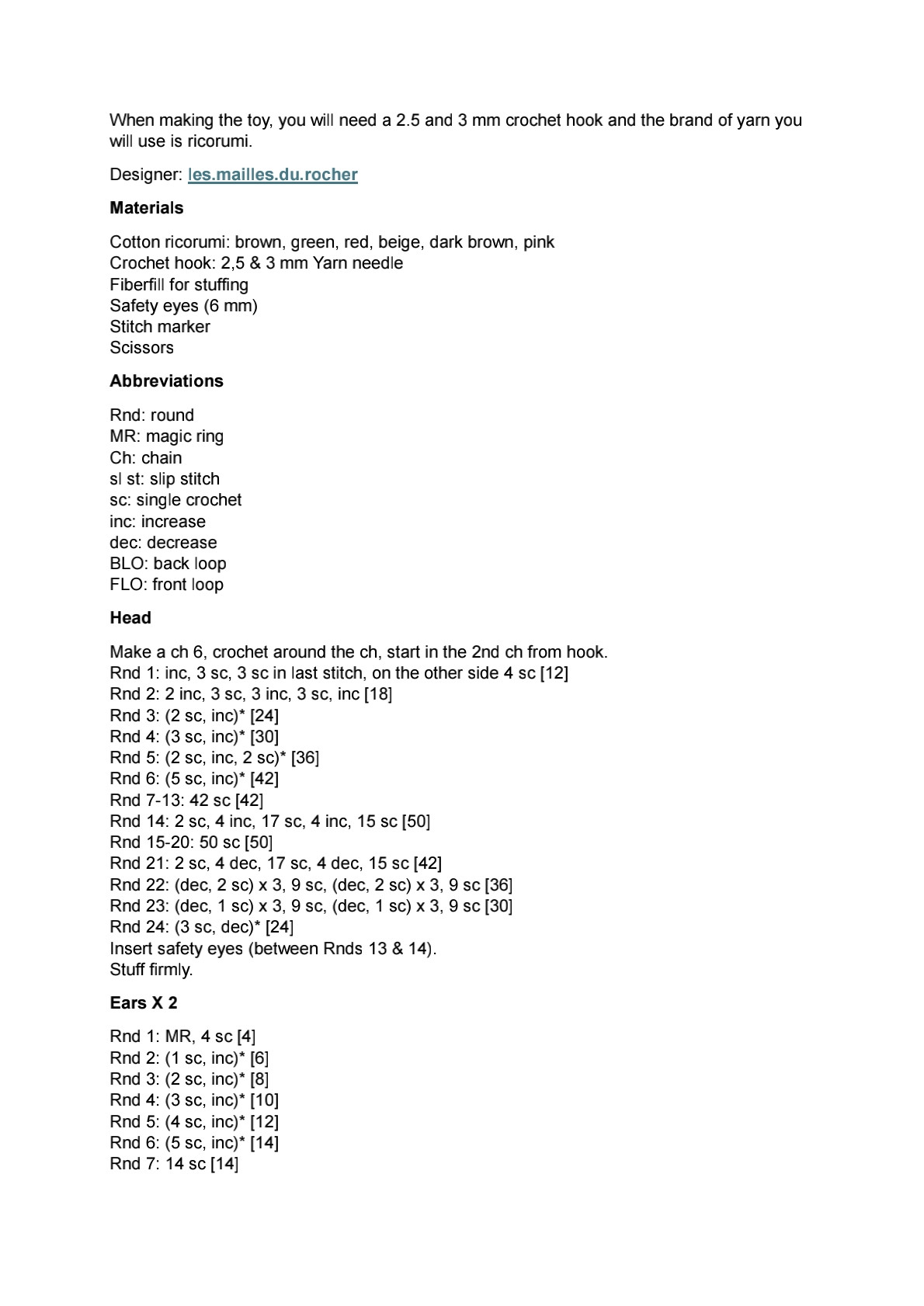 Christmas Reindeer Rusher Crochet Pattern