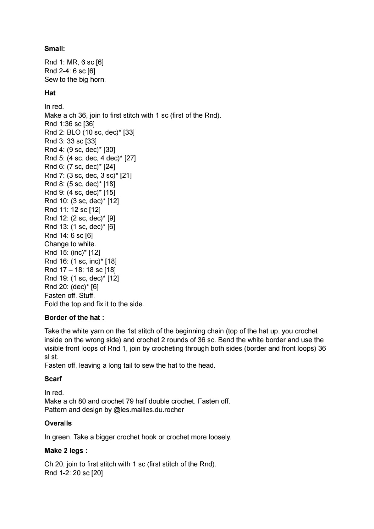 Christmas Reindeer Rusher Crochet Pattern