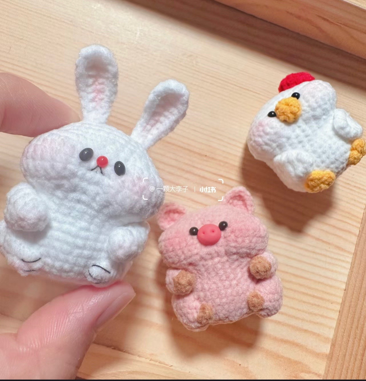 Chubby Animal Family Crochet Pattern: Rabbit, Pig, Capybara, Chicken