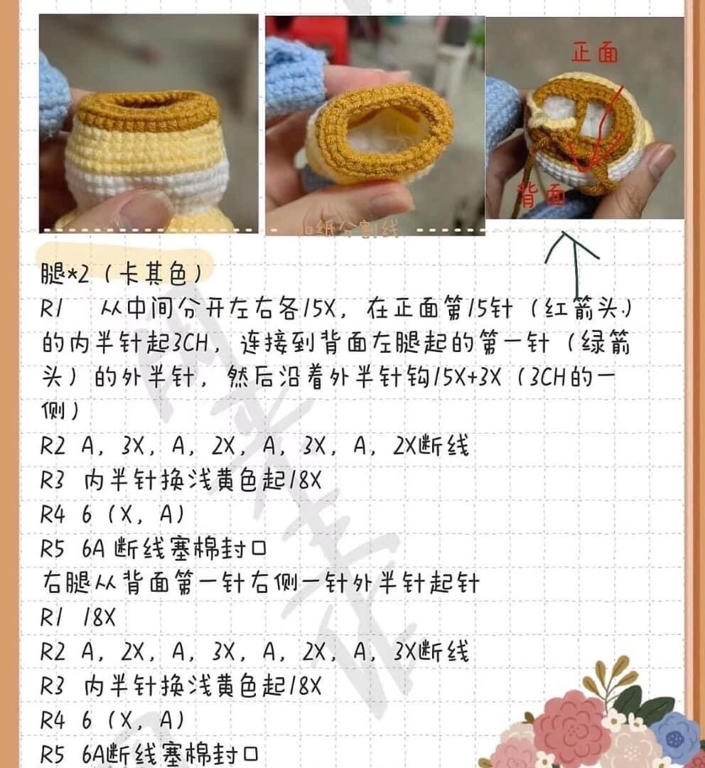 Chubby SpongeBob SquarePants and Patrick Star Crochet Amigurumi Pattern Chart