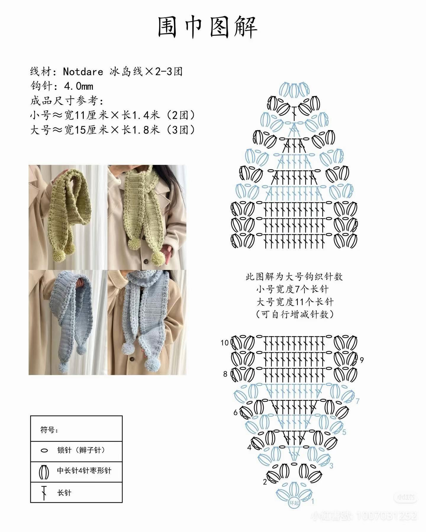 Chunky Icelandic Wool Scarf with Pom Poms - Crochet Pattern