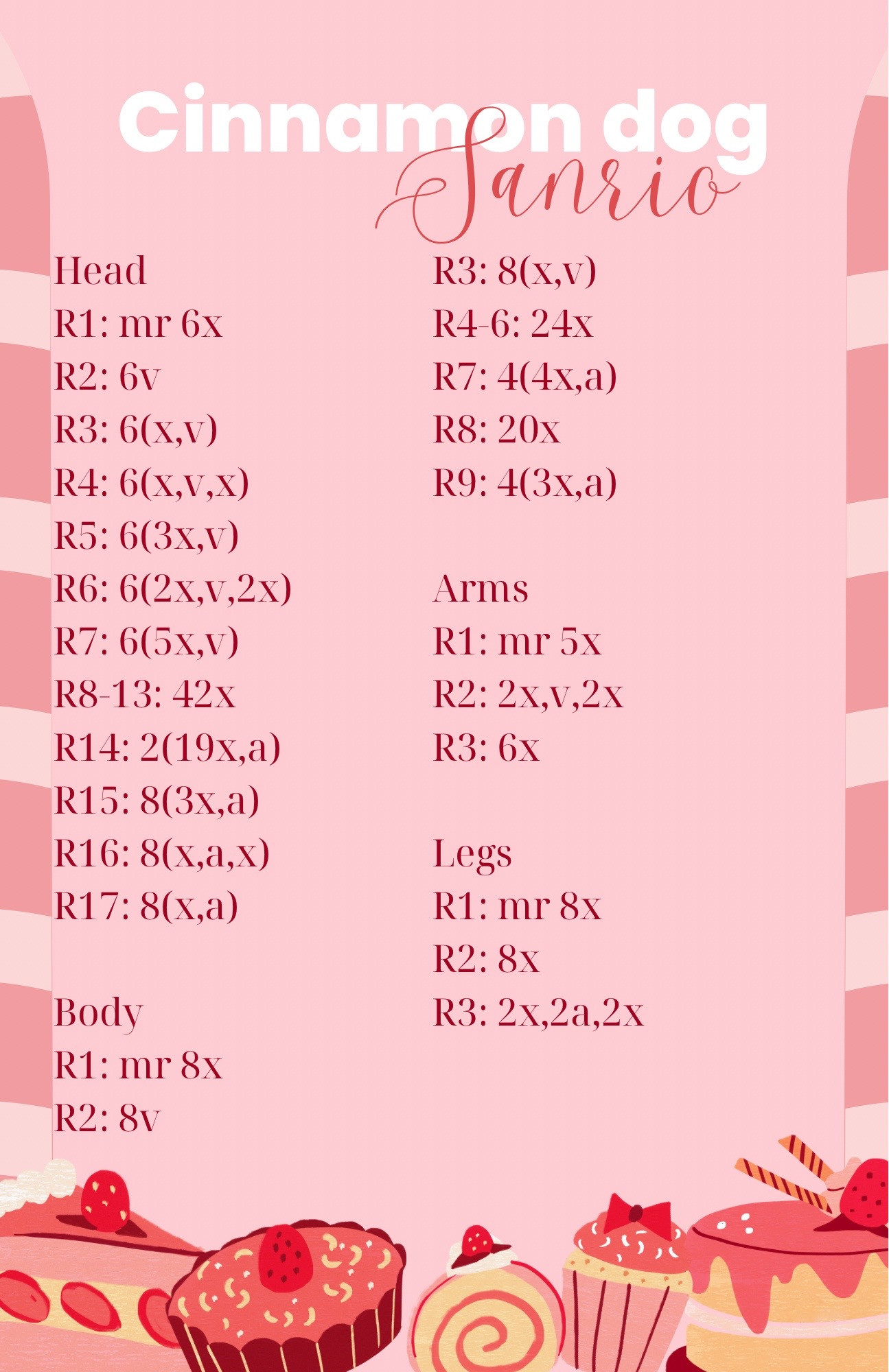 Cinnamoroll Amigurumi Crochet Pattern by Sanrio