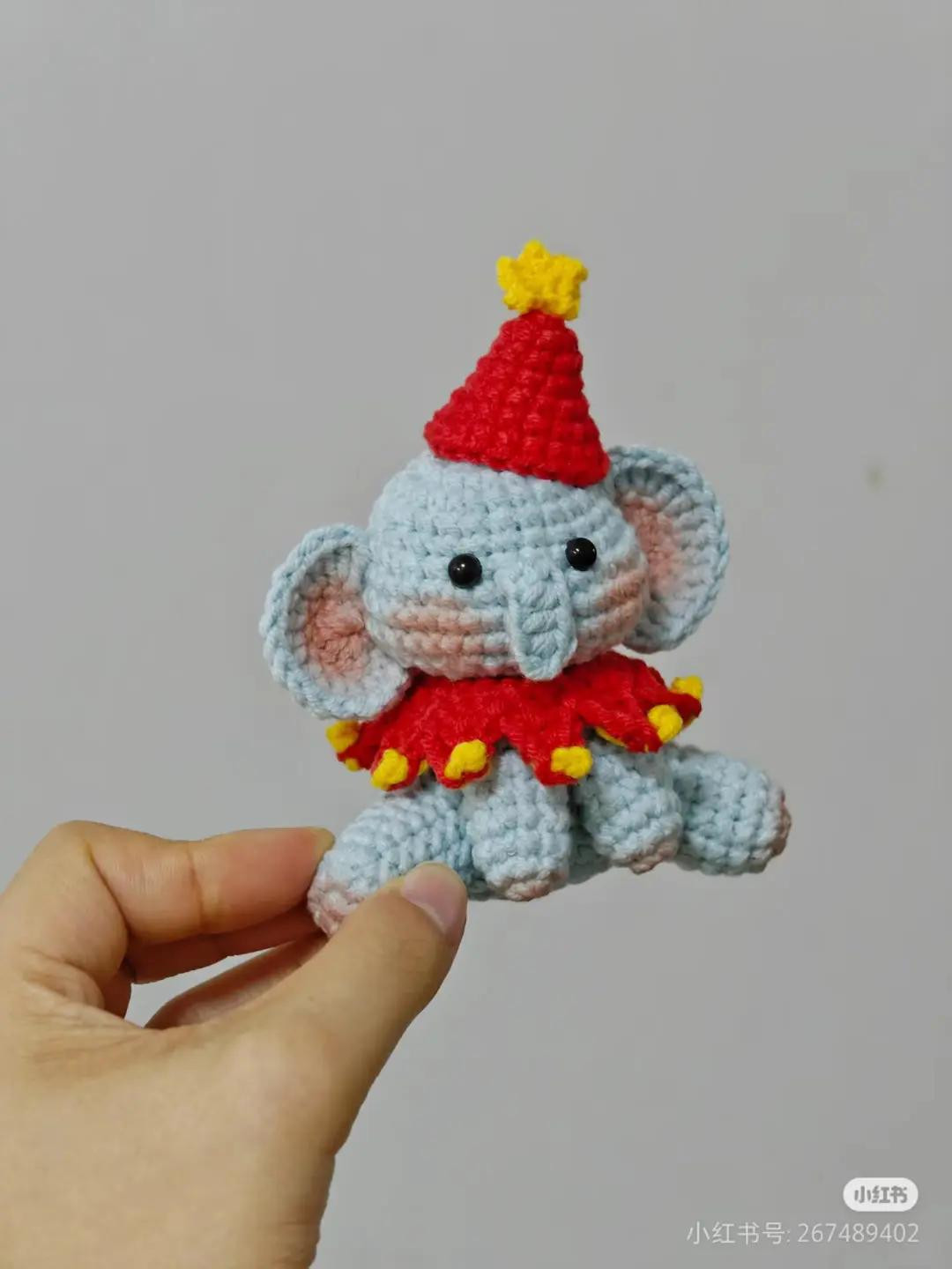 Circus Elephant Amigurumi Crochet Pattern Chart