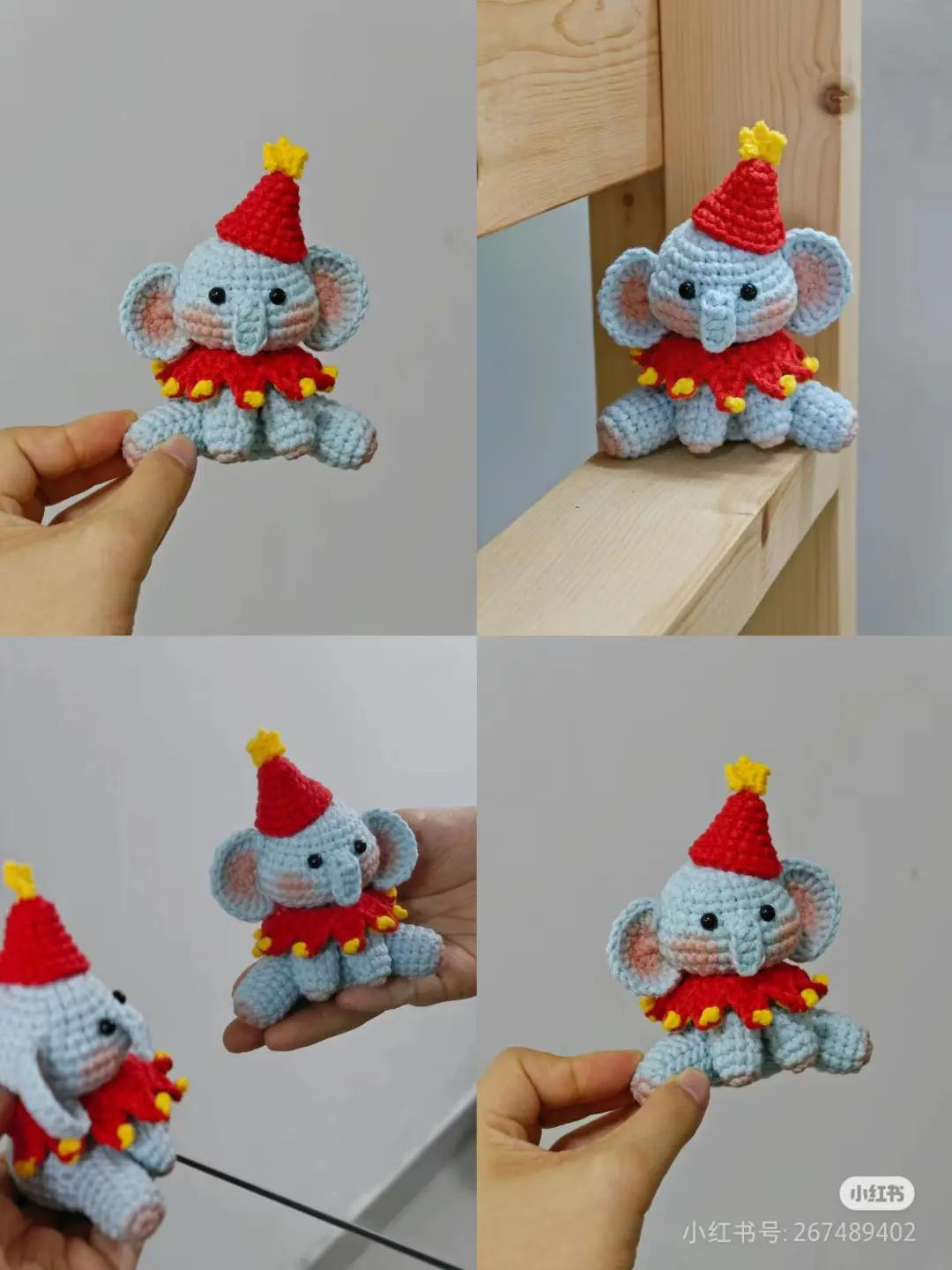 Circus Elephant Amigurumi Crochet Pattern Chart