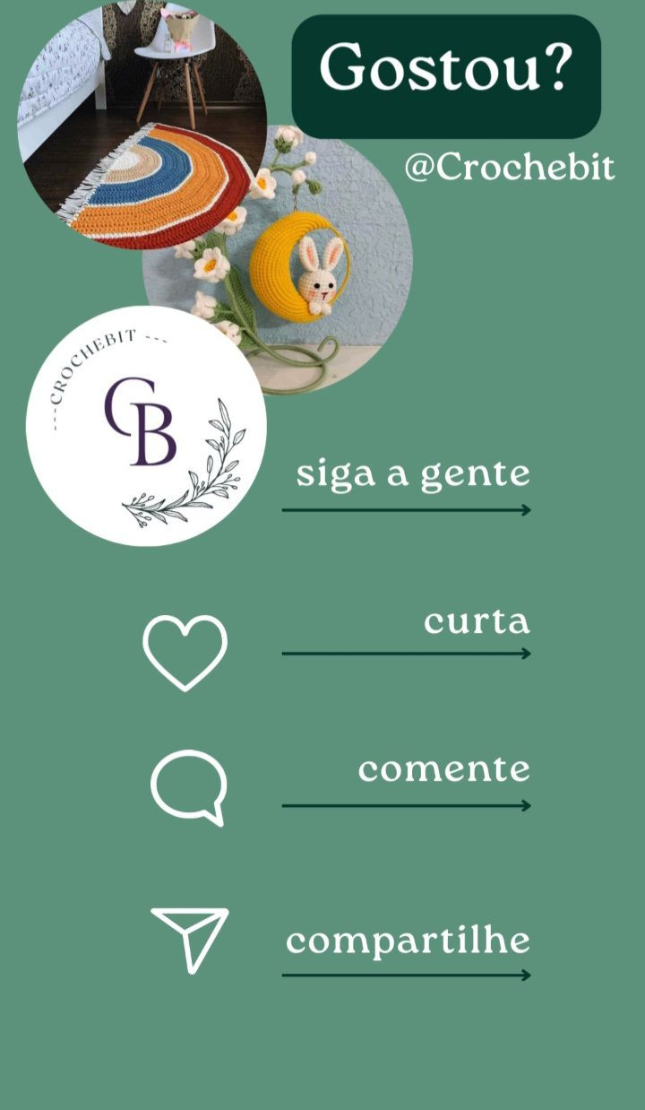 Coleção Gráficos de Crochê: Porta Copos Gatinho, Chaveiro Abacate e Flor Pequena