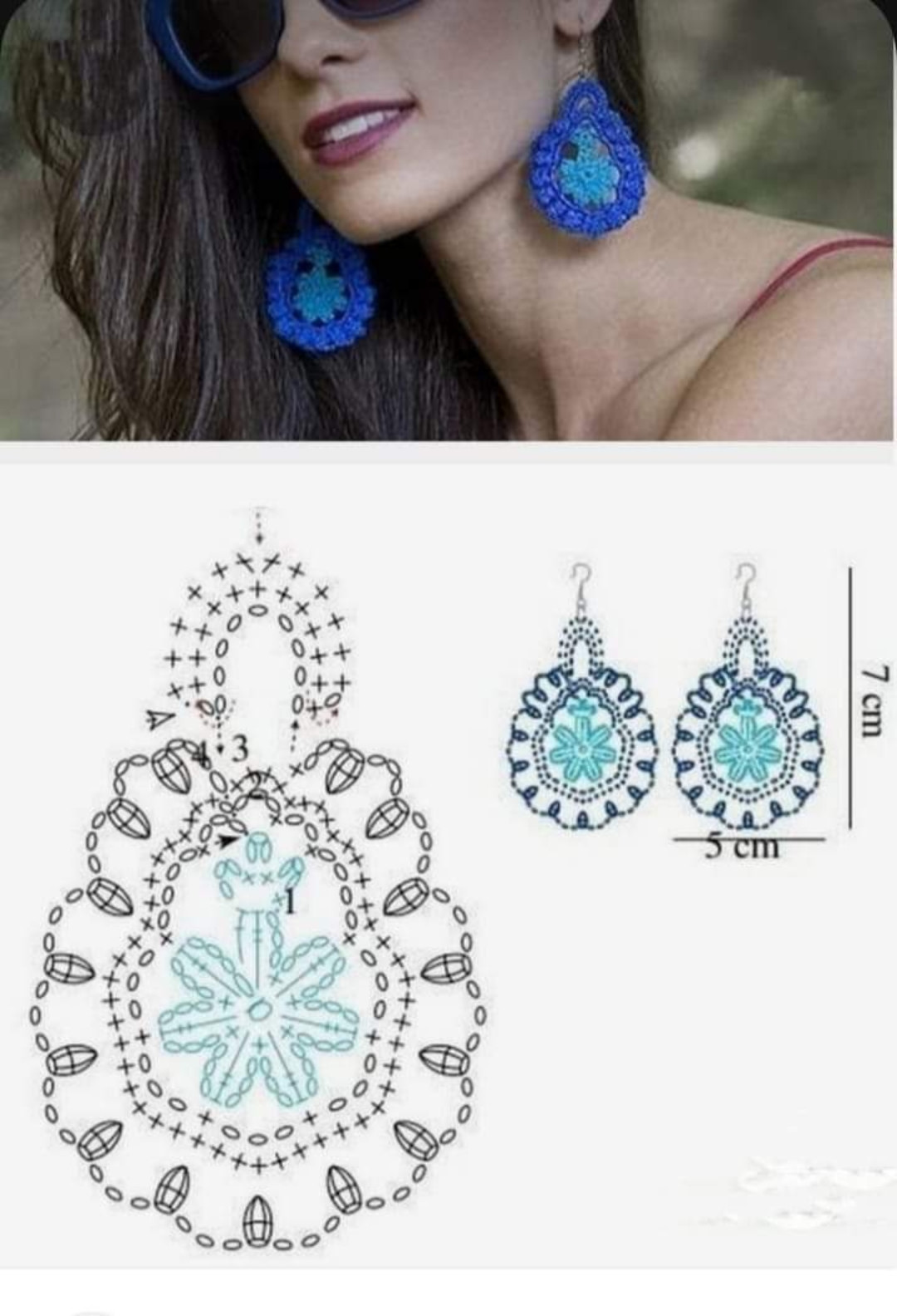 Collection de motifs et schémas pour boucles d'oreilles au crochet : fleurs, éventails et cœurs