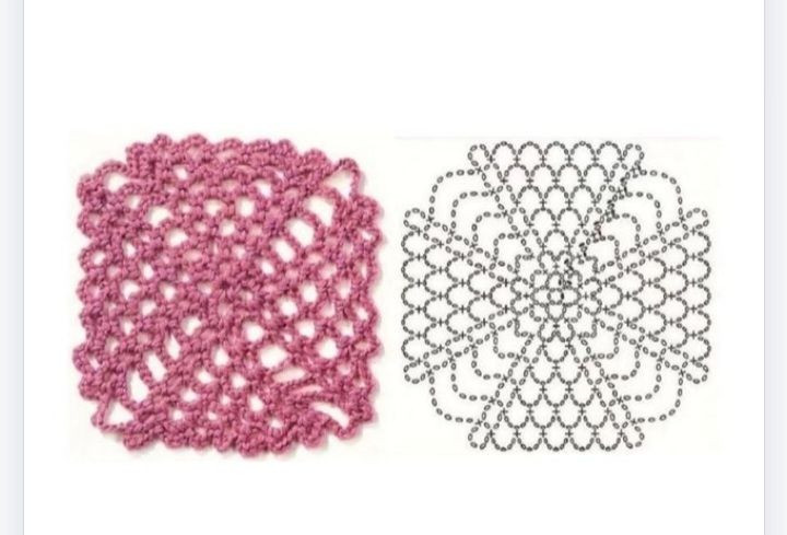 Collection of colorful crochet square flat charts and patterns