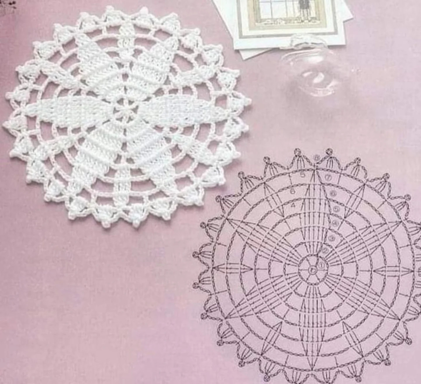 Collection of Crochet Doily Patterns and Charts: Star, Spiral, and Dandelion Motifs