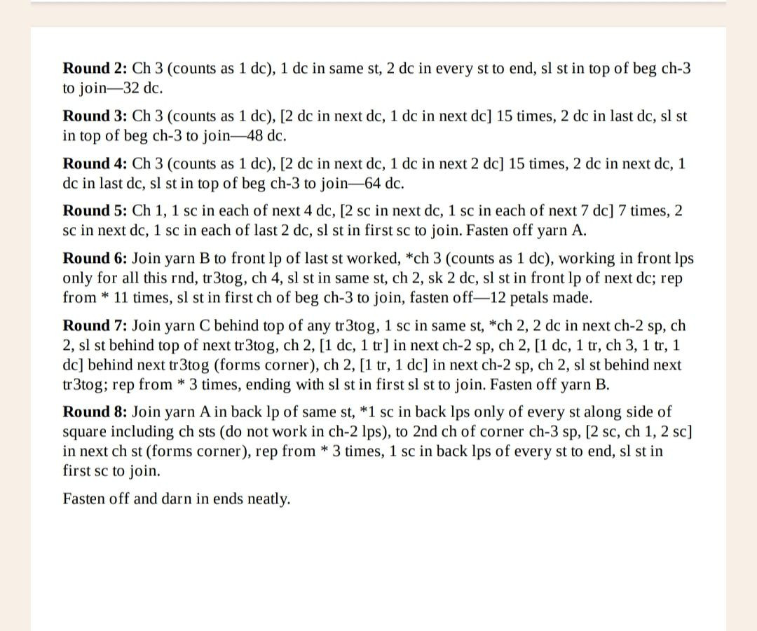 Collection of Crochet Granny Square Patterns: Sailboat, Winter Daisy, and Chamonix