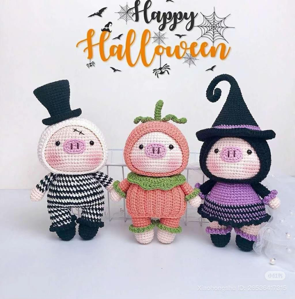 Collection of Cute Crochet Pig Amigurumi Dolls with Patterns